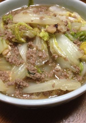 白菜＆ミンチ→あんかけ風-レシピのメイン写真