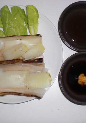 赤外線ロースターでの簡単土付き太ネギ焼き-レシピのメイン写真