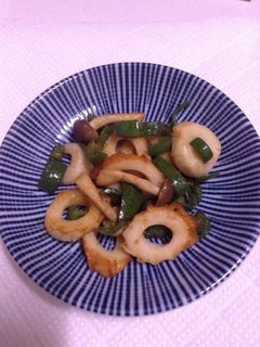 簡単☆ちくわとピーマンの焼き肉のタレ炒め-レシピのメイン写真