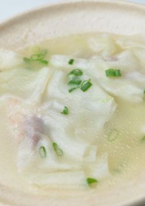 25.エビとシカ肉ミンチのワンタンスープ-レシピのメイン写真