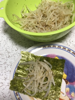 鯛のだし塩・手巻きもやし-レシピのメイン写真