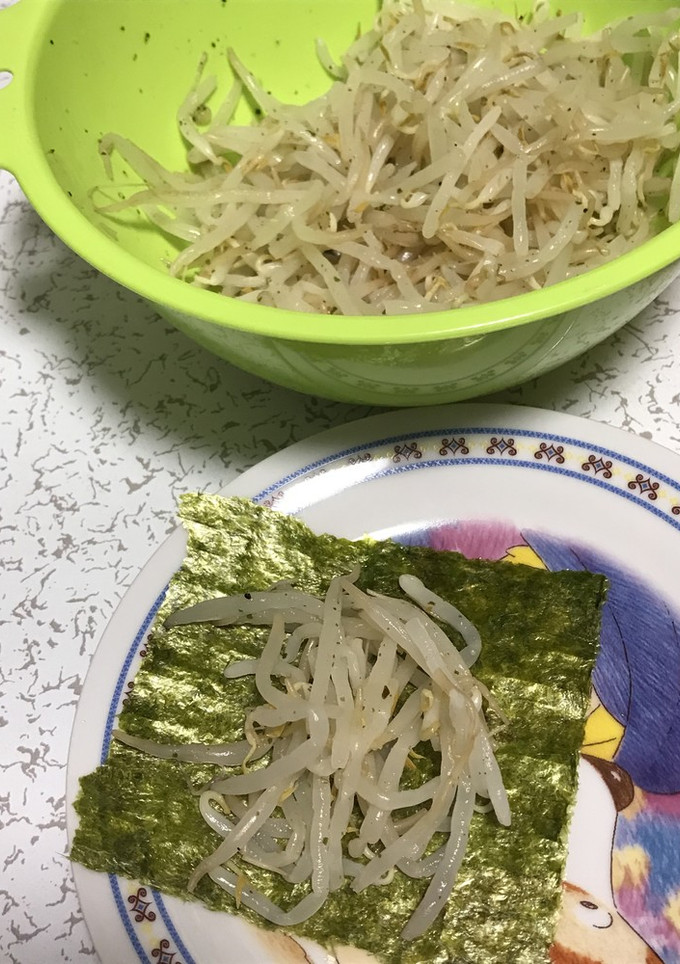 鯛のだし塩・手巻きもやし-レシピのメイン写真