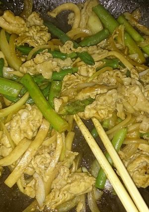 豚ロースとアスパラのカレー炒め-レシピのメイン写真