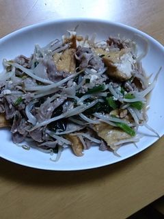 もやしと豚こまの厚揚げ入り中華炒め-レシピのメイン写真