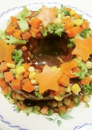 クリスマスリース☆ハンバーグ-レシピのメイン写真