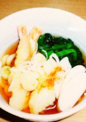 簡単~☆海老天 うどん-レシピのメイン写真