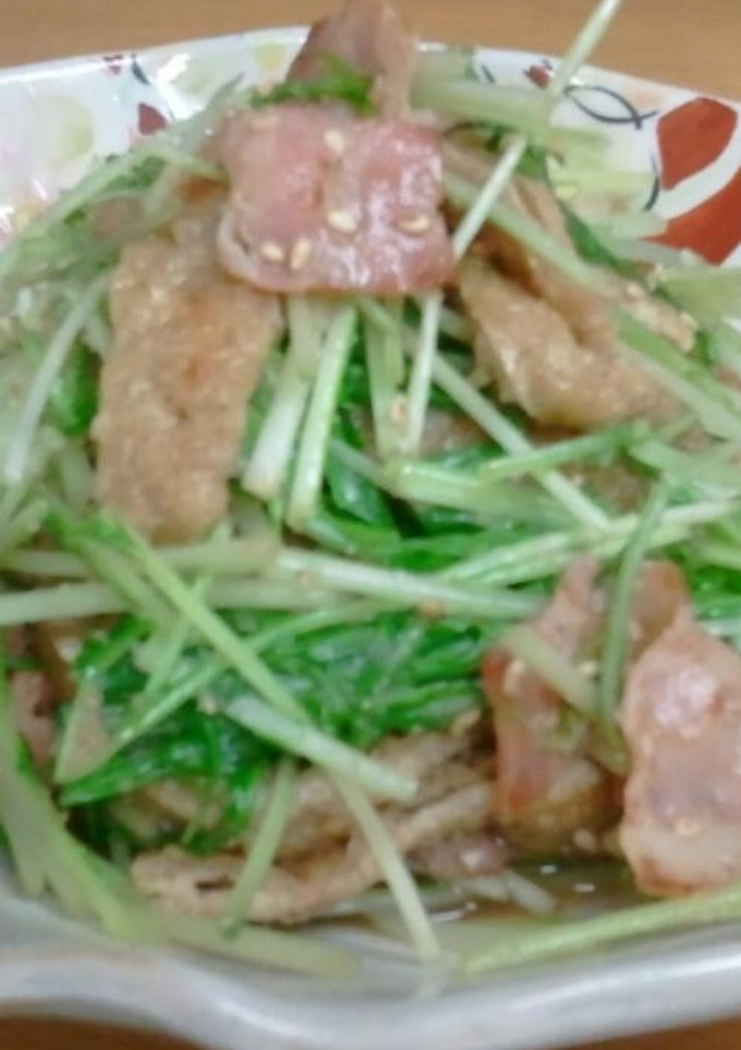 水菜の簡単めんつゆ和え-レシピのメイン写真