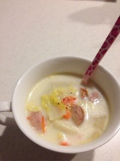 簡単! 白菜のミルクスープ-レシピのメイン写真