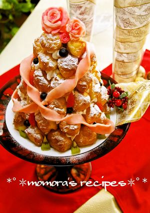 HMで簡単クロカンブッシュ♡お誕生日にも-レシピのメイン写真
