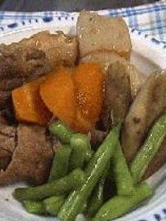 豚肉とごぼうの煮物-レシピのメイン写真