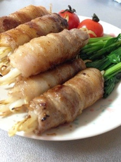 もやしの豚バラ巻き（しょうが焼き風）-レシピのメイン写真