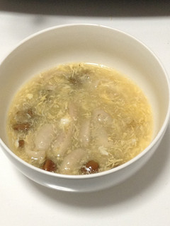 鶏皮かき卵スープ-レシピのメイン写真