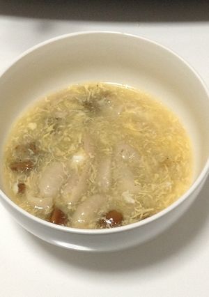 鶏皮かき卵スープ-レシピのメイン写真