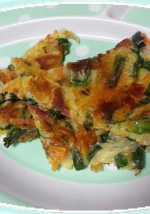 野菜完食！子供喜ぶ パリパリチーズチヂミ-レシピのメイン写真