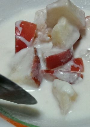 お腹に優しい☆りんごのホットヨーグルト-レシピのメイン写真