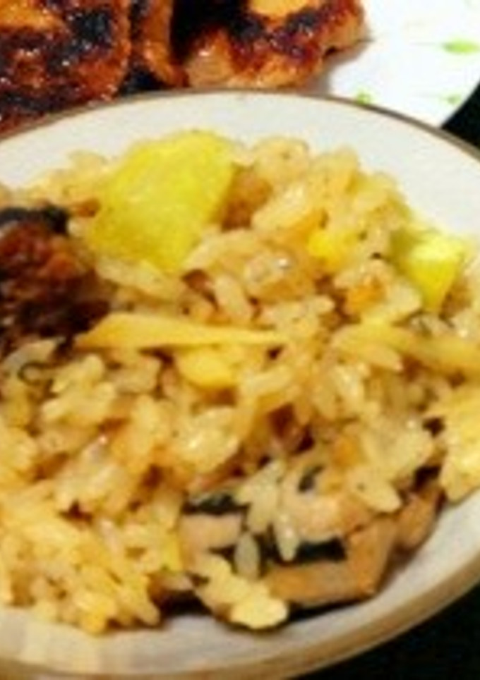 秋刀魚缶とサツマイモでほっこり炊込みご飯-レシピのメイン写真