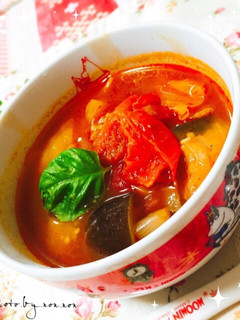 野菜たっぷりトマトスープ-レシピのメイン写真