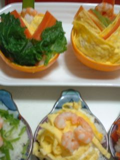 お寿司のお雛様と菜の花チラシ寿司-レシピのメイン写真