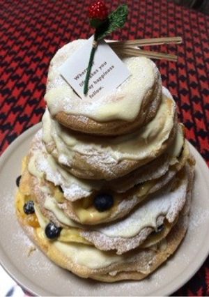 クリスマス♡ホワイトシューツリーケーキ-レシピのメイン写真