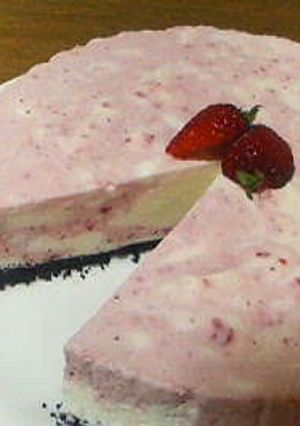 イチゴのマーブルレアチーズケーキ-レシピのメイン写真