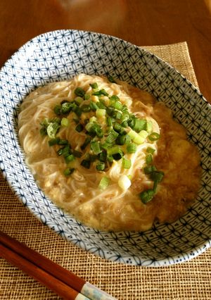なめたけ卵のトロトロ麺-レシピのメイン写真