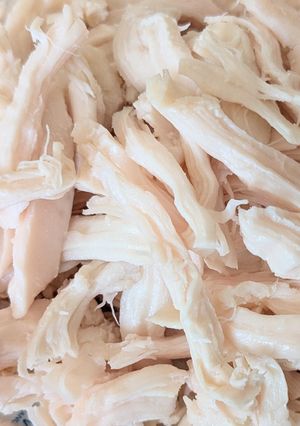レンジで「ほぐしチキン（ささみ）」-レシピのメイン写真