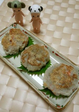 花粉症にも効く？エビと蓮根のもっちり焼き-レシピのメイン写真