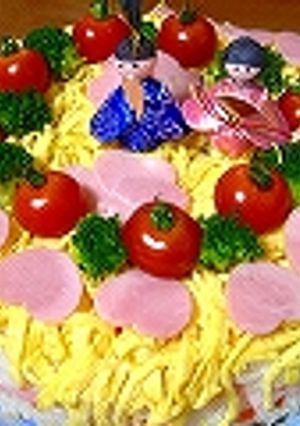 超簡単♪雛ケーキ寿司（06.03.03）-レシピのメイン写真