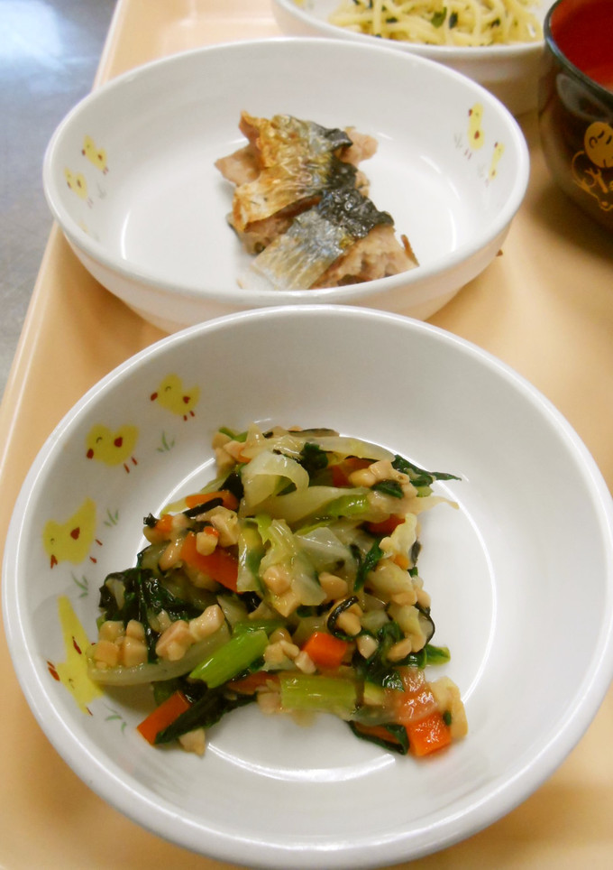 保育園の納豆和え-レシピのメイン写真