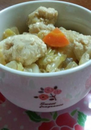 豆腐とご飯deやわらかヘルシー鶏団子☆-レシピのメイン写真