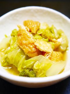 水なしで作れる!白菜と油揚げの甘辛煮-レシピのメイン写真
