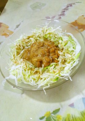 キャベツ納豆～バストUP?!～-レシピのメイン写真
