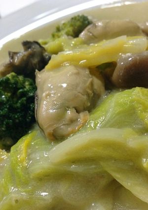 牡蠣と白菜の極抹茶だしクリーム煮-レシピのメイン写真
