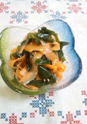 簡単ヘルシー♪わかめとにんじんのあえもの-レシピのメイン写真