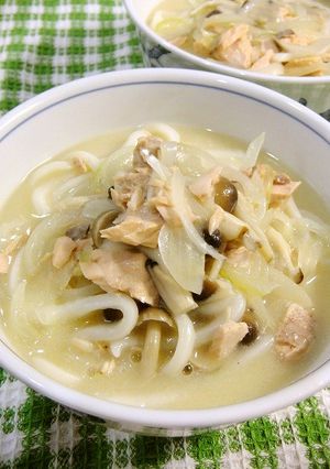 和風！鮭うどんシチュー！-レシピのメイン写真