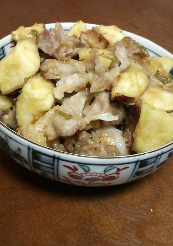 さつまいもと豚のマヨぽん炒め-レシピのメイン写真