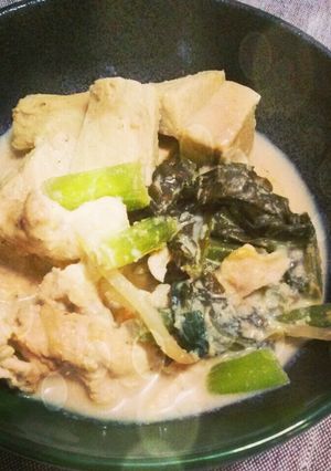おなかに優しい（＾＾）豆乳ごま味噌煮♪-レシピのメイン写真