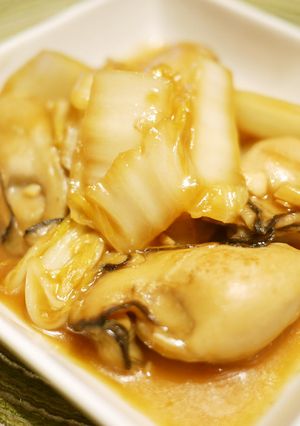 あっという間!牡蠣と白菜の黒酢旨煮!-レシピのメイン写真