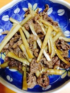 牛肉としゃっきりゴボウの炒め煮-レシピのメイン写真