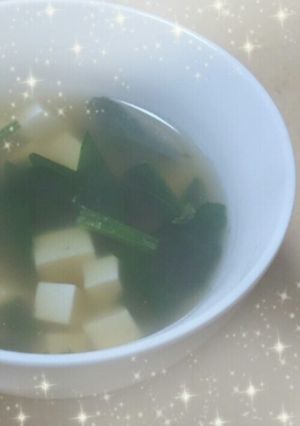 手抜きでほうれん草とおとうふ中華すーぷ-レシピのメイン写真