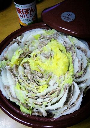 タジン鍋☆白菜＆豚肉蒸し♪-レシピのメイン写真