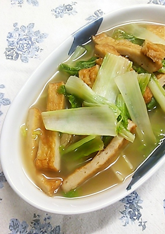 しろ菜（白菜）と揚げかまぼこのあっさり煮-レシピのメイン写真