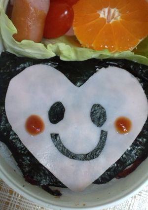 簡単☆キャラ弁☆ハートちゃん海苔弁-レシピのメイン写真