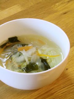 ダイエットに最適な野菜たっぷり春雨スープ-レシピのメイン写真