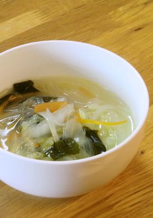 ダイエットに最適な野菜たっぷり春雨スープ-レシピのメイン写真