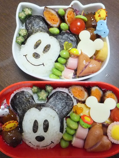 ミッキーマウスのキャラ弁×2-レシピのメイン写真