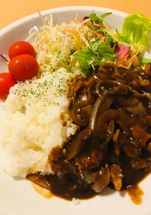 こくまろハヤシ●ごろっと豚テキプレート-レシピのメイン写真