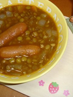 レンズ豆とソーセージの煮込み-レシピのメイン写真