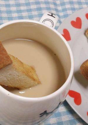 カフェオレでつけパン-レシピのメイン写真