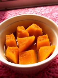 レンジで簡単!ほっこり♡かぼちゃの煮物-レシピのメイン写真